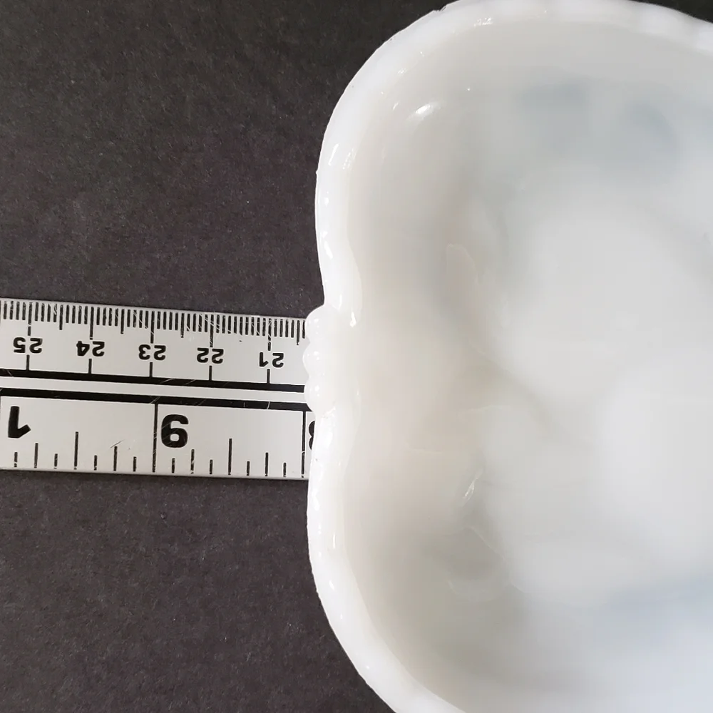 Vintage Hazel Atlas Pear Blossom Milk Glass Dish